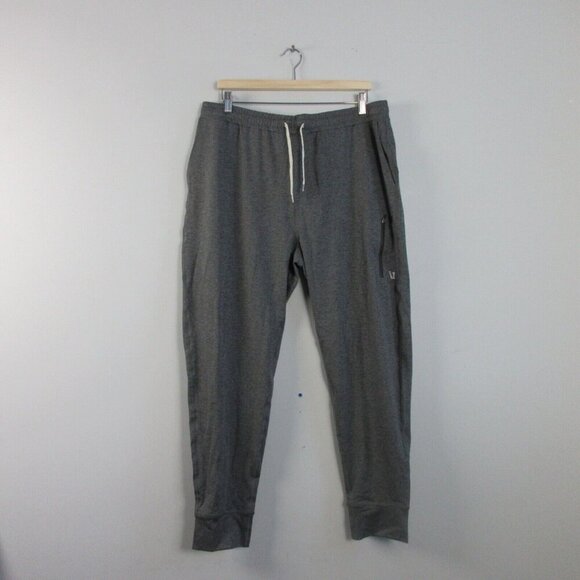 Vuori Mens Joggers Pants Sunday Performance Grey Athleisure XL Gym Lounge 454 - Picture 1 of 11